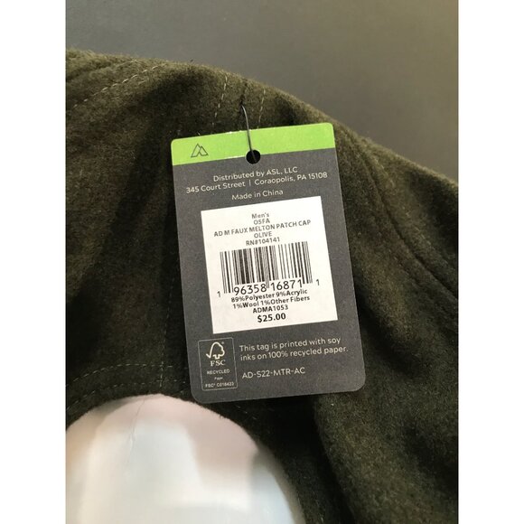 Alpine Design‎ Olive & Gray Men’s Custom Patch Cap - Picture 3 of 4